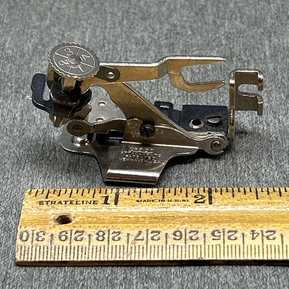 Vintage Greist Sewing Machine Ruffler Attachment Made in USA Pat Pending